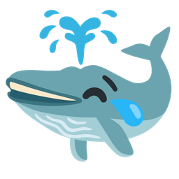Spouting whale and Face with tears of joy