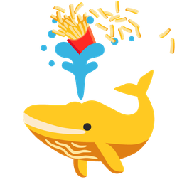 spouting whale and french fries