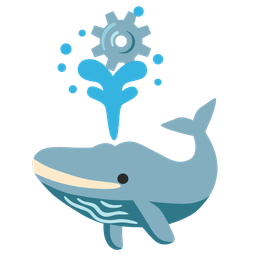 spouting whale and gear