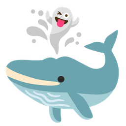 spouting whale and ghost