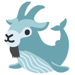 spouting whale and goat