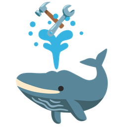 spouting whale and hammer and wrench
