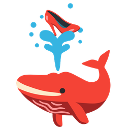 spouting whale and high-heeled shoe