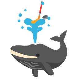 spouting whale and ice hockey