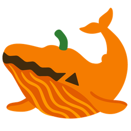 spouting whale and jack-o-lantern