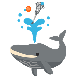 spouting whale and lacrosse