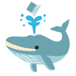 spouting whale and laptop