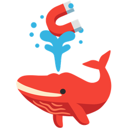 spouting whale and magnet