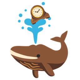 spouting whale and mantelpiece clock