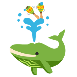 spouting whale and maracas