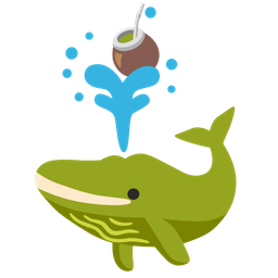 spouting whale and mate