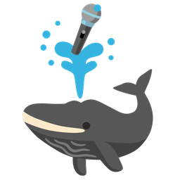 spouting whale and microphone