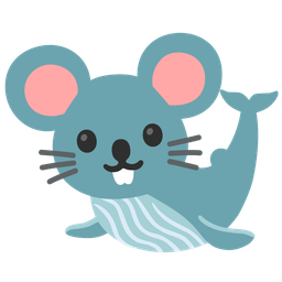 spouting whale and mouse face