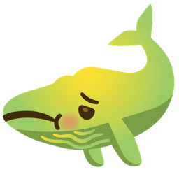 spouting whale and nauseated face