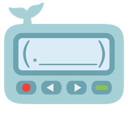 spouting whale and pager