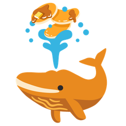 spouting whale and pancakes