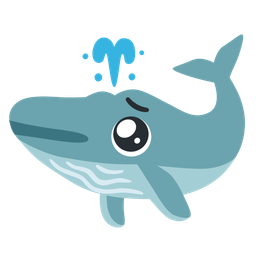 spouting whale and pleading face