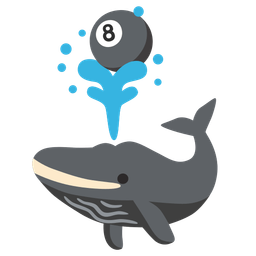 spouting whale and pool 8 ball