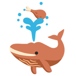 spouting whale and poultry leg