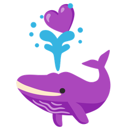 spouting whale and purple heart