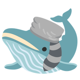 spouting whale and raccoon