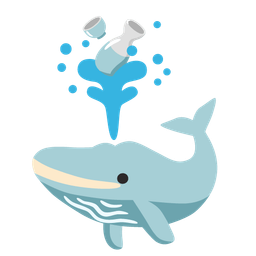 spouting whale and sake