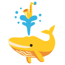 spouting whale and saxophone