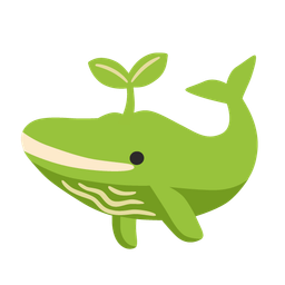 spouting whale and seedling