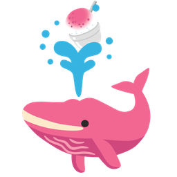 spouting whale and shaved ice