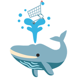 spouting whale and shopping cart