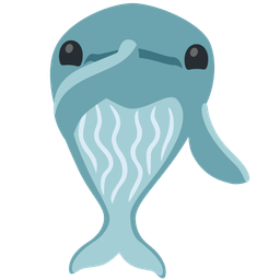 spouting whale and shushing face