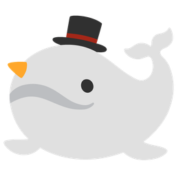 spouting whale and snowman without snow