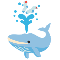spouting whale and socks