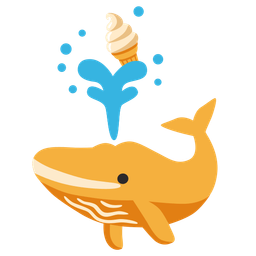 spouting whale and soft ice cream