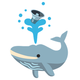 spouting whale and speaker low volume