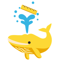 spouting whale and straight ruler