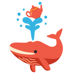 spouting whale and teapot