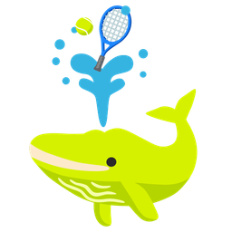 spouting whale and tennis
