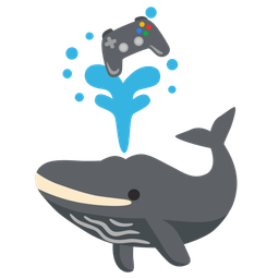 spouting whale and video game