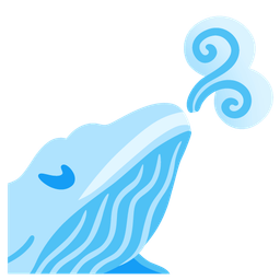 spouting whale and wind face