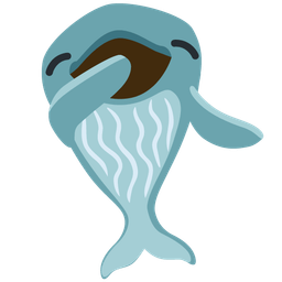 spouting whale and yawning face