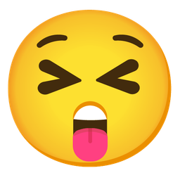 squinting face with tongue and astonished face