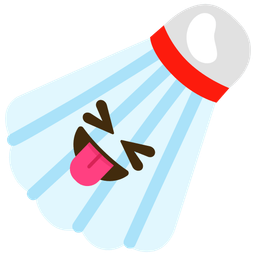 squinting face with tongue and badminton