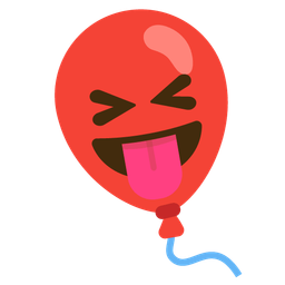 squinting face with tongue and balloon