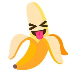 squinting face with tongue and banana