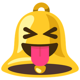 squinting face with tongue and bell