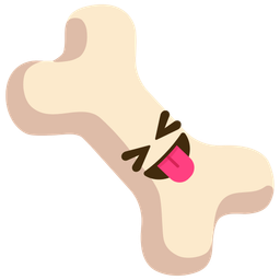 squinting face with tongue and bone