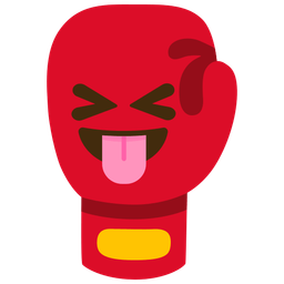 squinting face with tongue and boxing glove