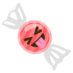 squinting face with tongue and candy