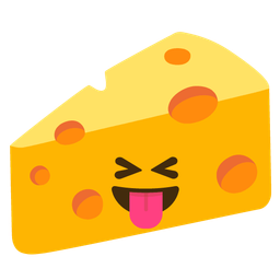 squinting face with tongue and cheese wedge